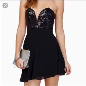 Tobi Little Black Dress with Sequins